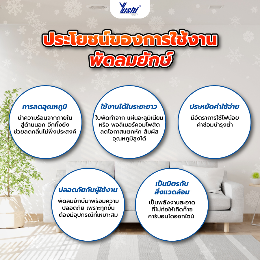 ประโยชน์ของการใช้งานพัดลมยักษ์