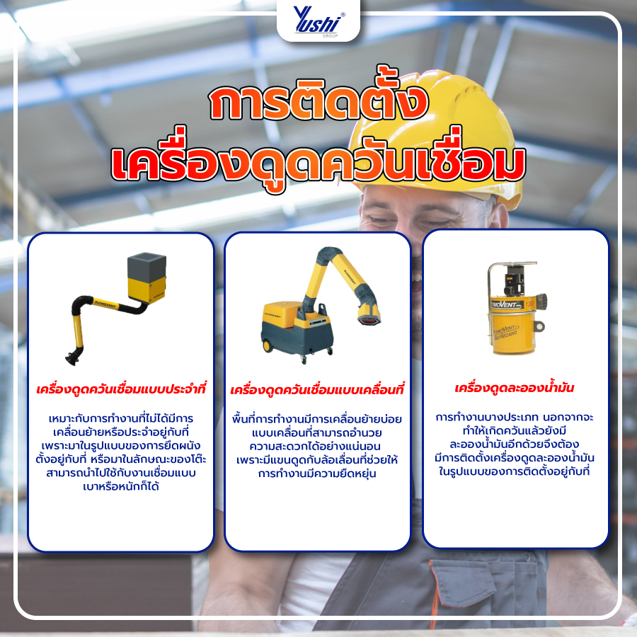 การติดตั้งเครื่องดูดควันเชื่อม