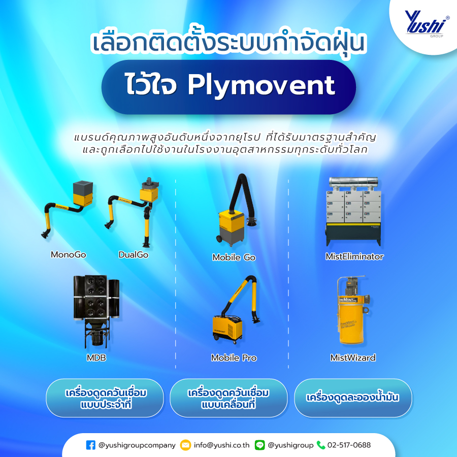 เลือกติดตั้งระบบกำจัดฝุ่น ไว้ใจ Plymovent