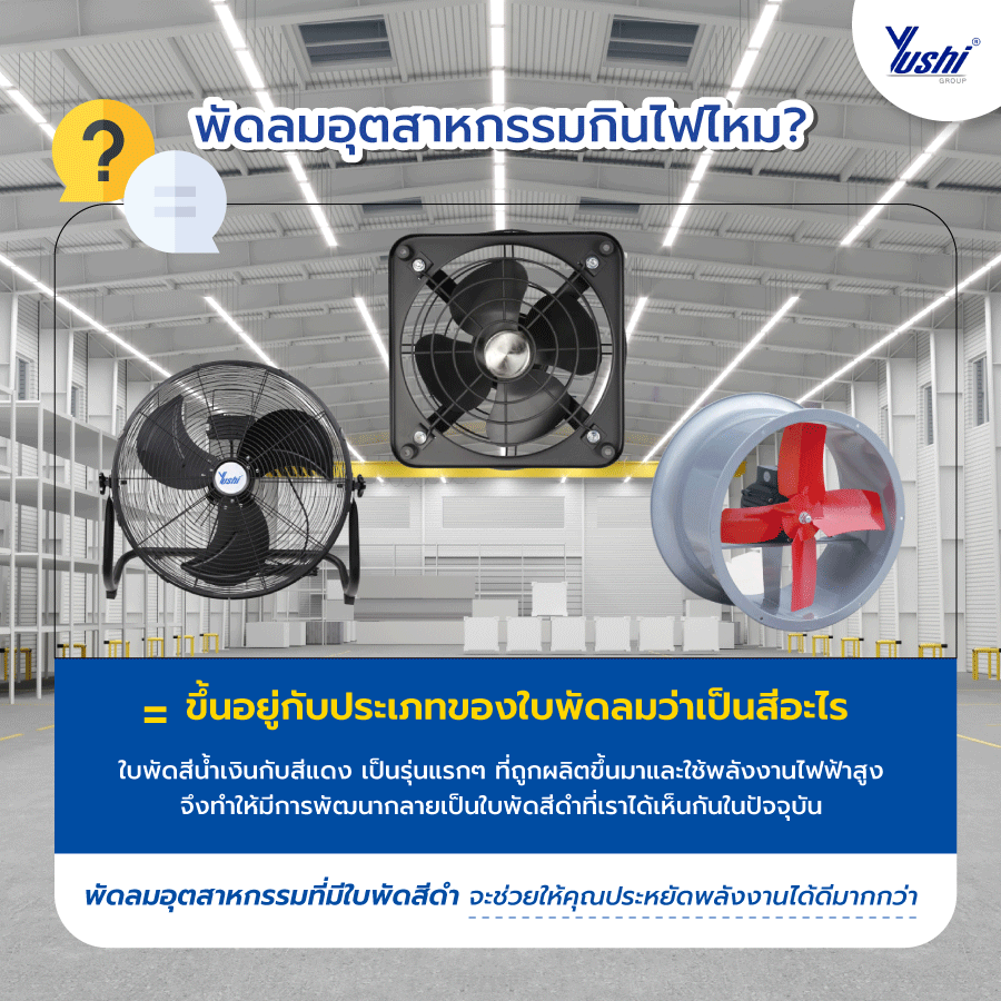 พัดลมอุตสาหกรรมกินไฟไหม?