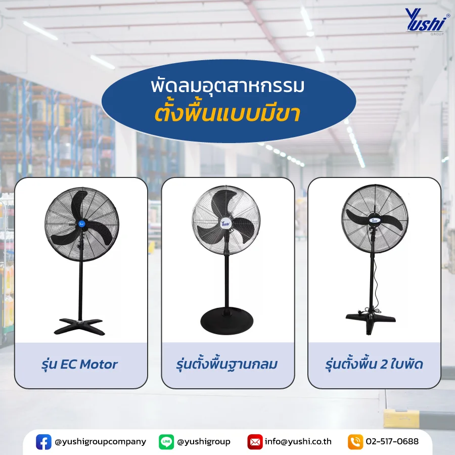 พัดลมอุตสาหกรรมแบบติดหรือฝังผนัง