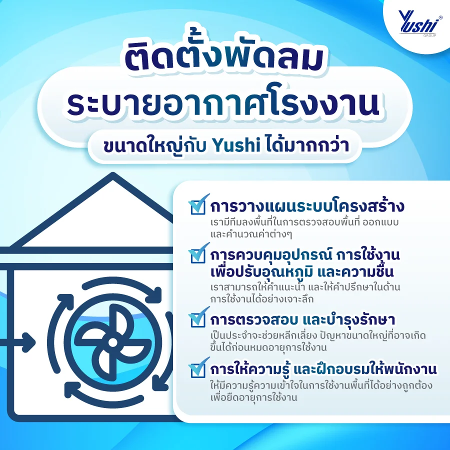 พัดลมระบายอากาศโรงงาน