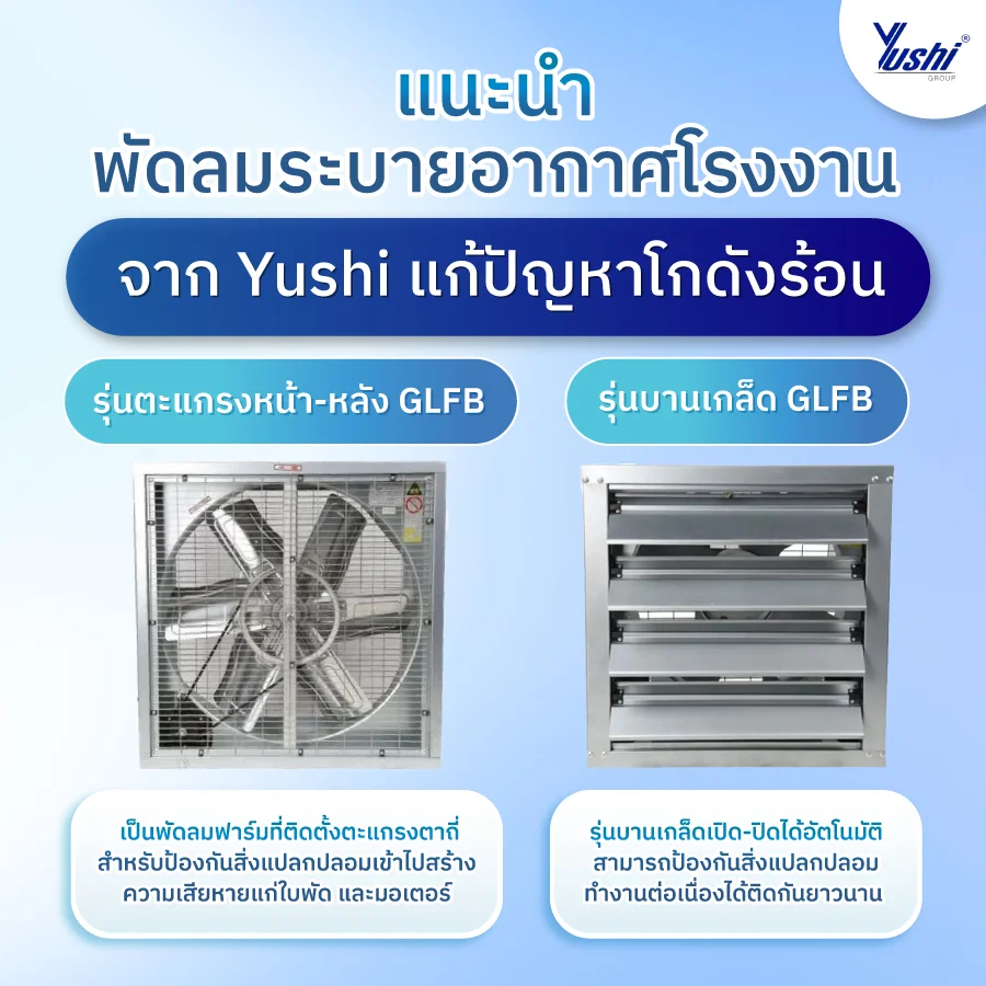 พัดลมระบายอากาศโรงงาน